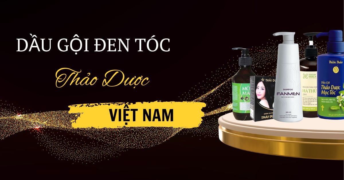 Top 5 Dầu Gội Đen Tóc Thảo Dược Việt Nam An Toàn Hiệu Quả Nhất