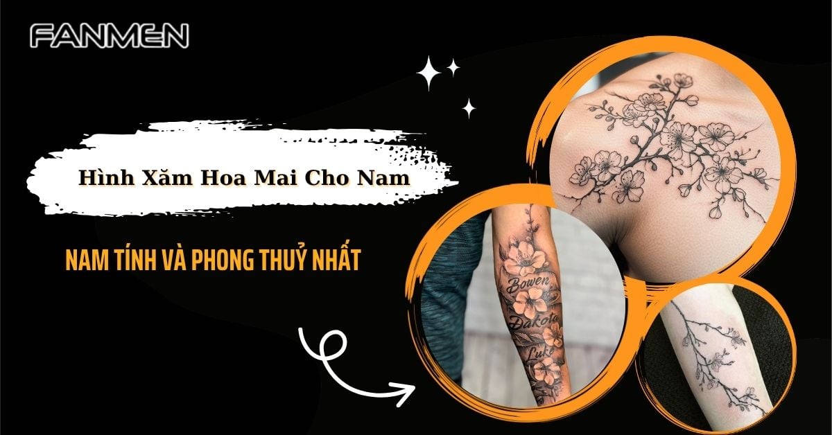 35+ Hình Xăm Hoa Mai Cho Nam Đẹp Nam Tính, Phong Thuỷ Nhất