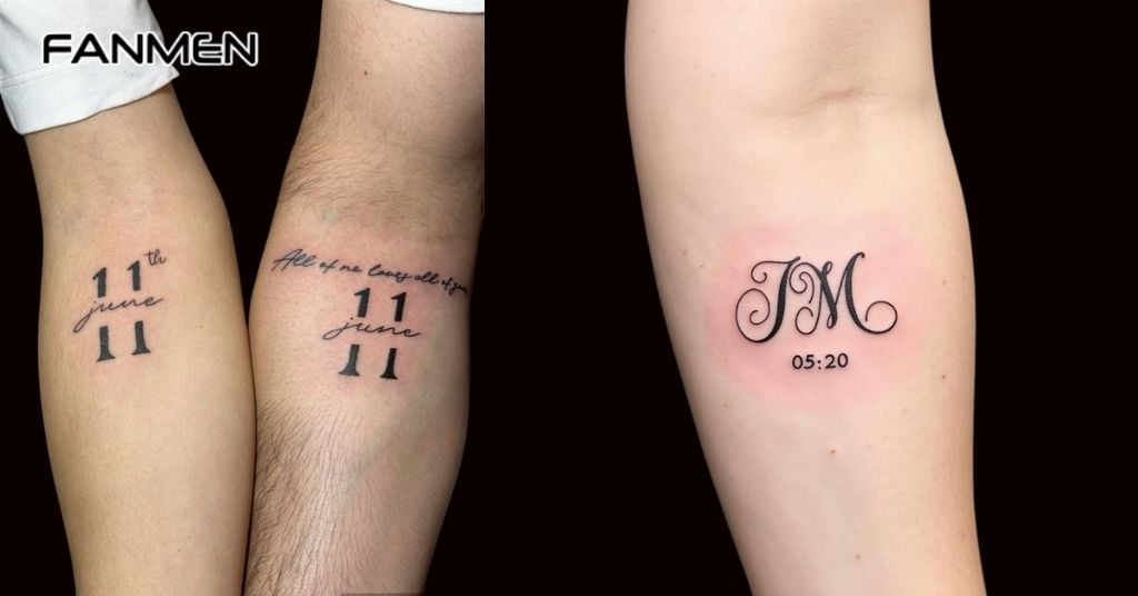 Hình Xăm Tên Người Yêu Kết Hợp Ngày Kỷ Niệm