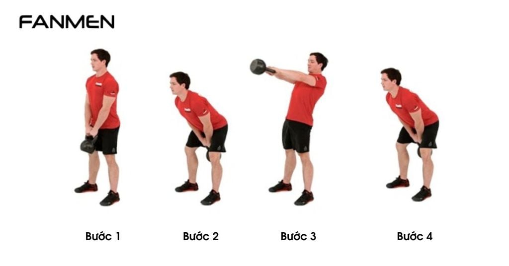 Bài tập ép cân Kettlebell swing