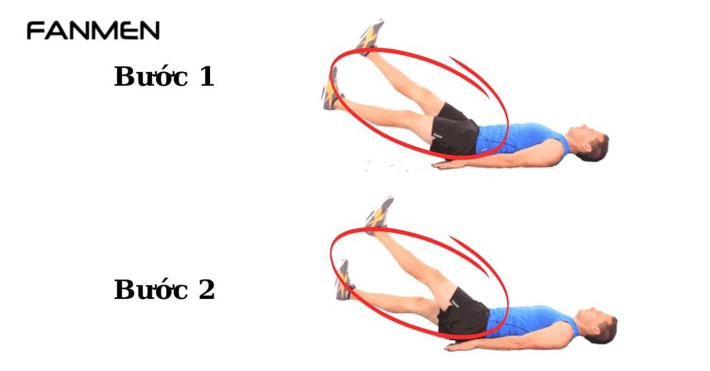 Bài tập toàn thân cho nam Scissor kick