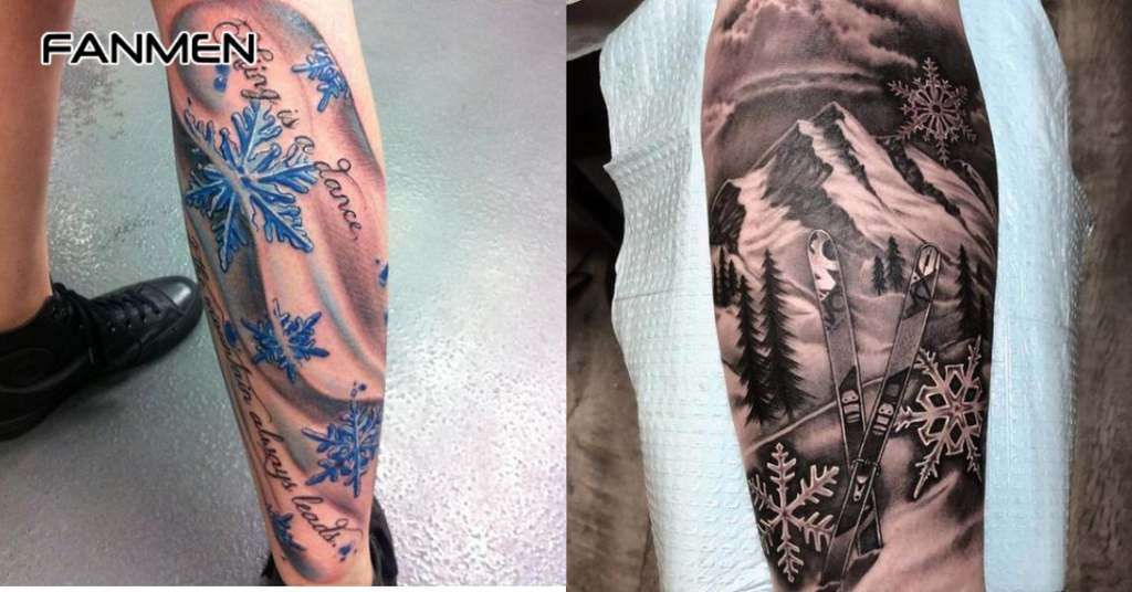 Các hình xăm bông tuyết cho nam lớn 8
