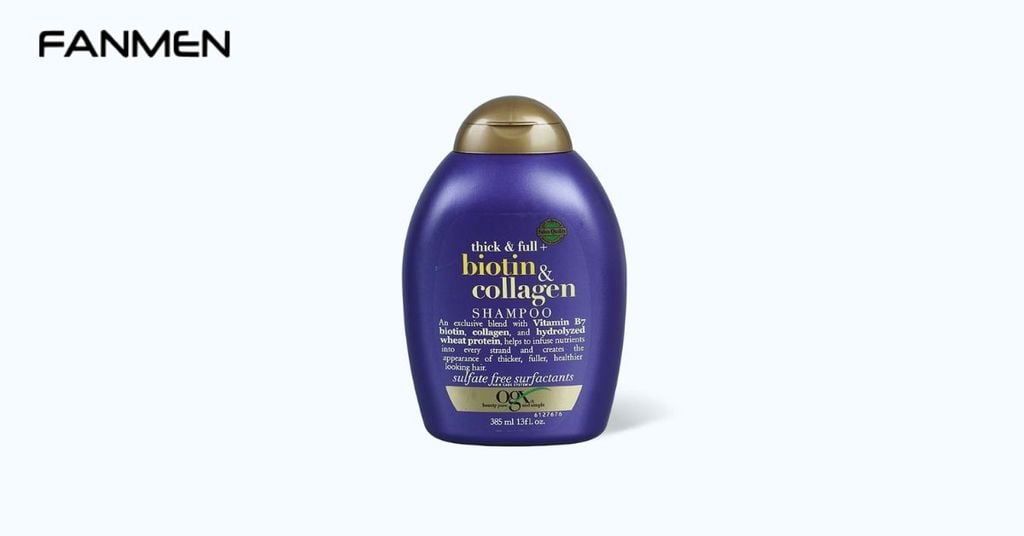Dầu gội cho nam tóc mỏng OGX Thick Full Biotin Collagen