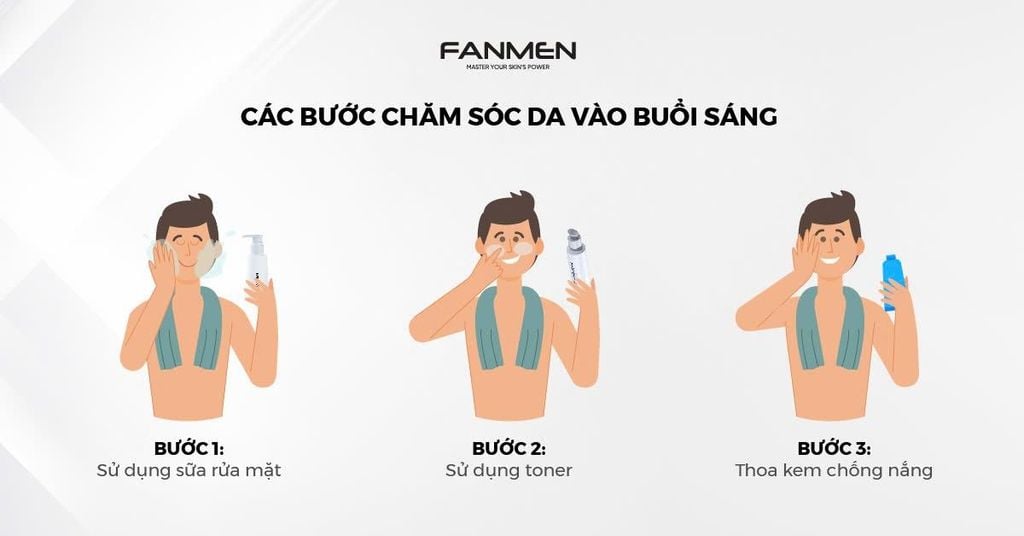 Các bước chăm sóc da vào buổi sáng