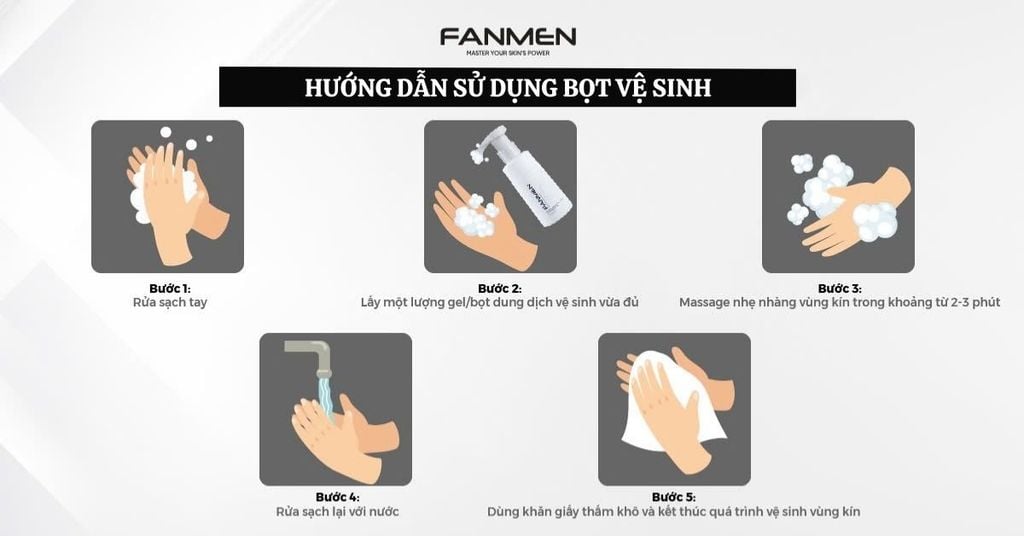 Hướng dẫn cách sử dụng bọt vệ sinh cho nam