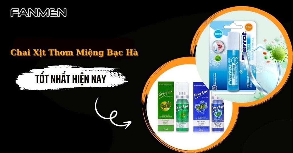 Chai xịt thơm miệng bạc hà