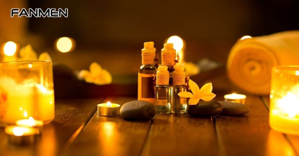 Chuẩn bị dầu massage chuyên dụng