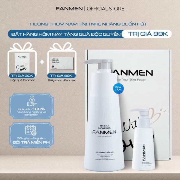 Combo Sữa rửa mặt + Sữa tắm Fanmen Tặng: Hộp + Giấy Thơm