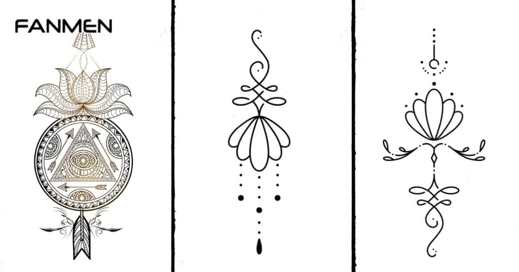 Hình xăm chuông gió cho nam ở trước ngực, hông&nbsp;mẫu 4
