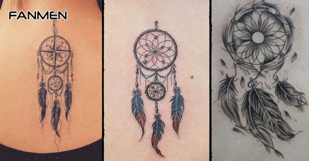 Hình xăm chuông gió cho nam ở lưng mẫu 2