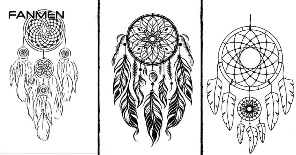 Hình xăm chuông gió cho nam ở lưng mẫu 5