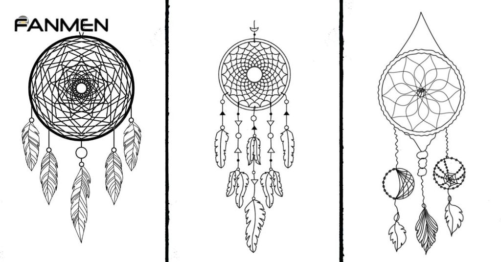 Hình xăm chuông gió cho nam ở lưng mẫu 6
