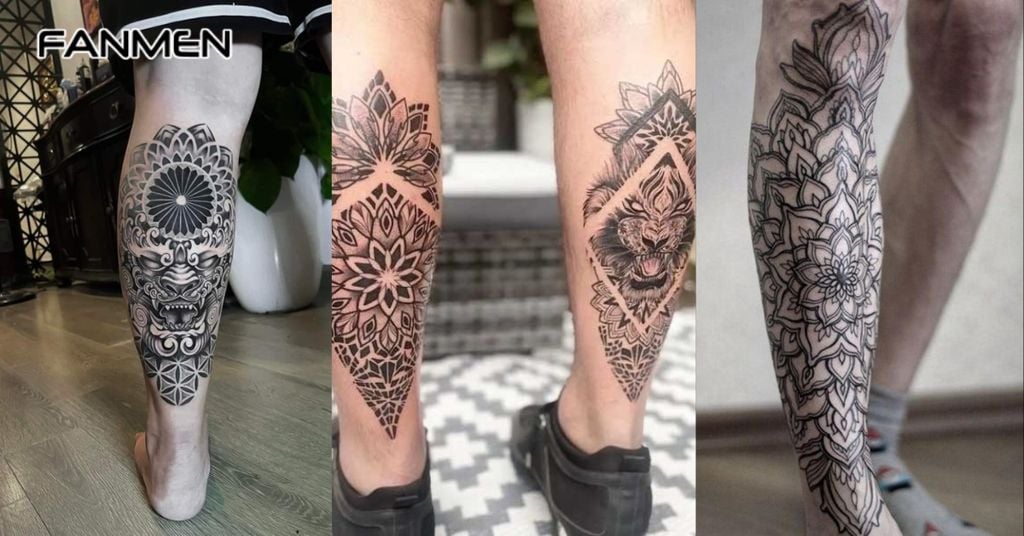 Hình Xăm Full Chân Phong Cách Hình Học 2