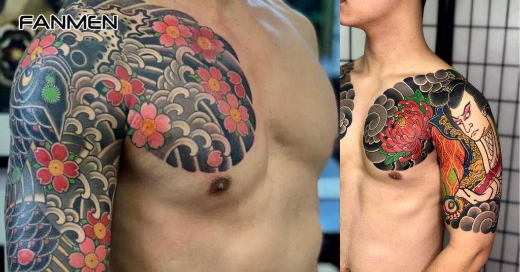 Hình xăm vai nam phong cách Nhật cổ 10