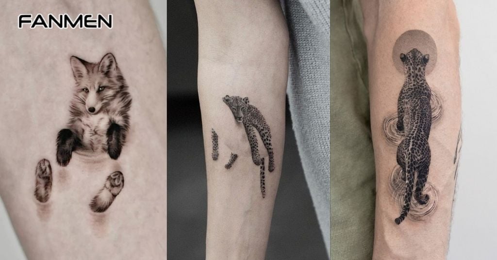 Hình xăm 3D động vật mạnh mẽ