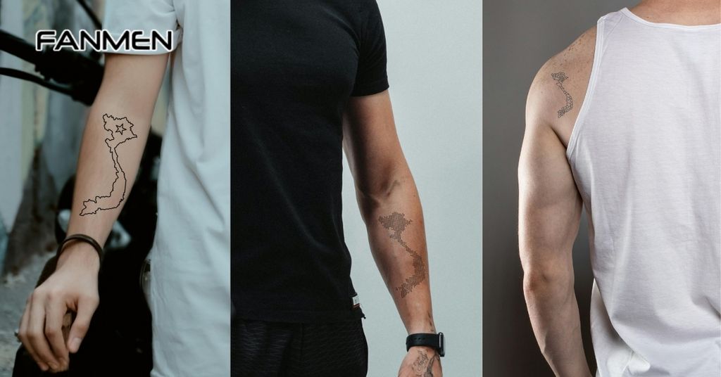 Hình Xăm Bản Đồ Việt Nam Đơn Giản 1