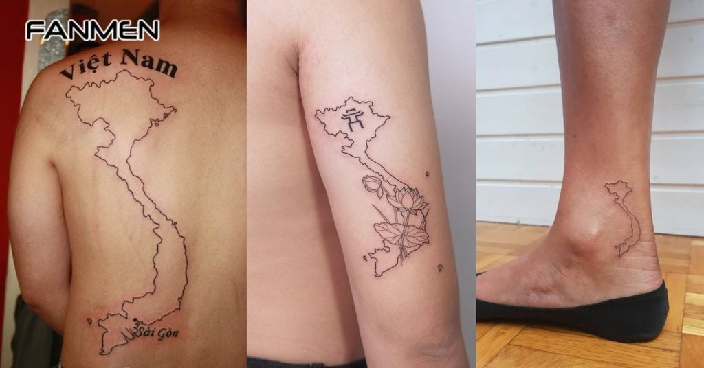 Hình Xăm Bản Đồ Việt Nam Đơn Giản
