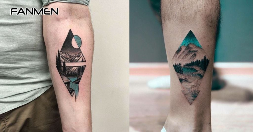 Hình xăm sóng, biển, sông, suối