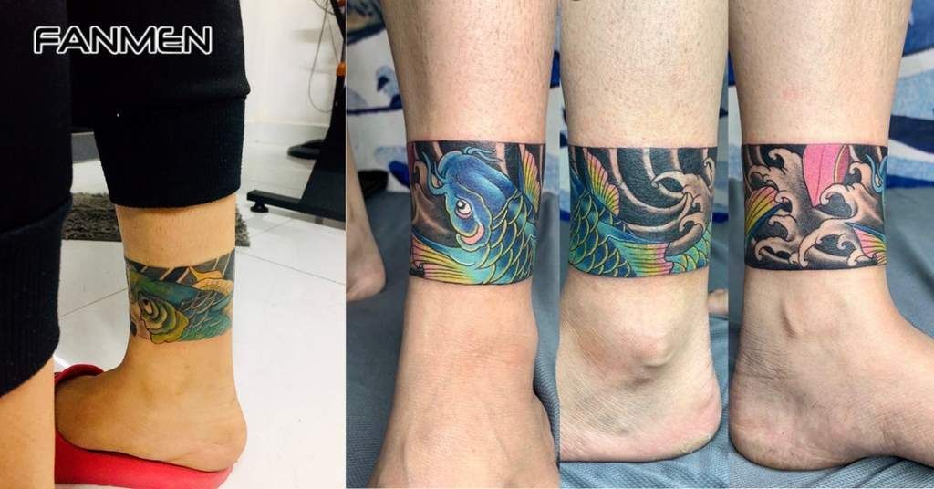 Các hình xăm cá chép ở ở cổ chân 4