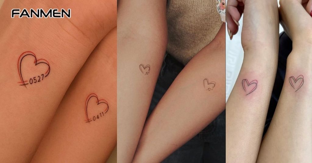 Hình xăm cặp đơn giản, tinh tế