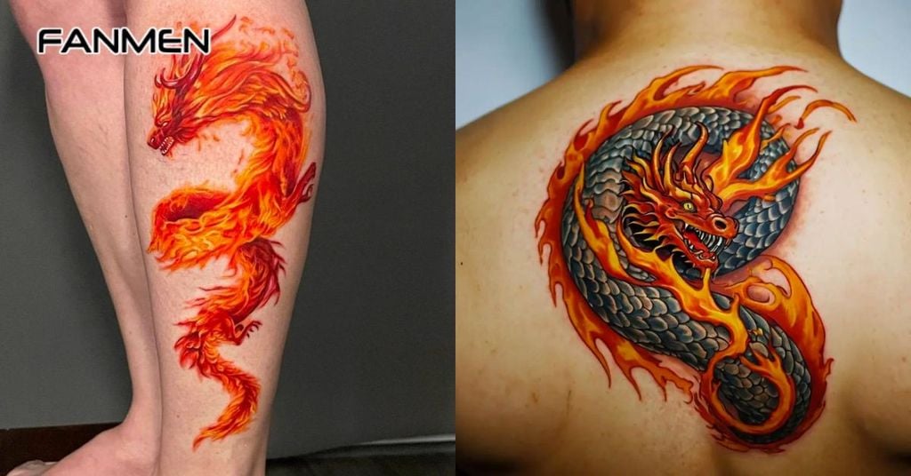 Hình xăm may mắn cho nam mệnh Hoả