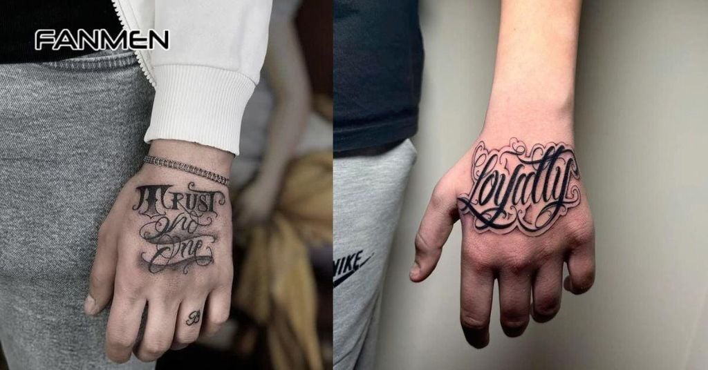 Hình xăm chữ ở tay