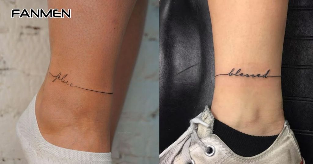 Hình xăm chữ ở cổ chân cho nam 10