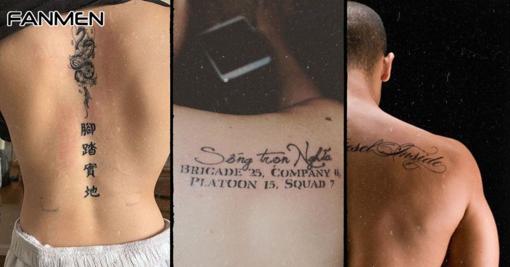 Hình xăm chữ sau lưng cho nam mẫu 7
