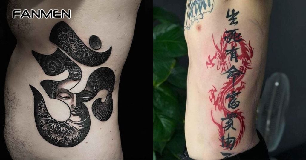 Hình xăm chữ ở hông nam 4