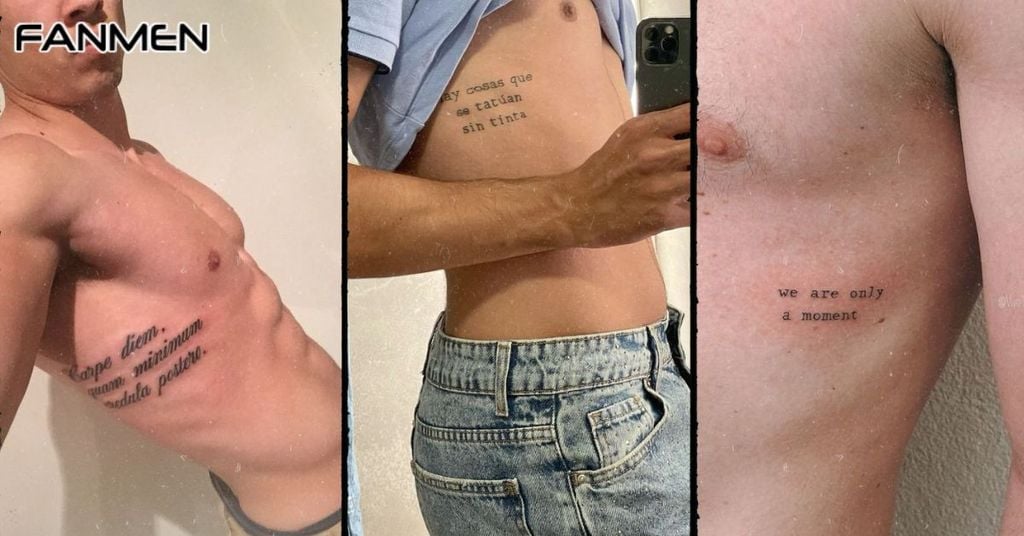 Hình xăm chữ ở mạn sườn nam mẫu 13