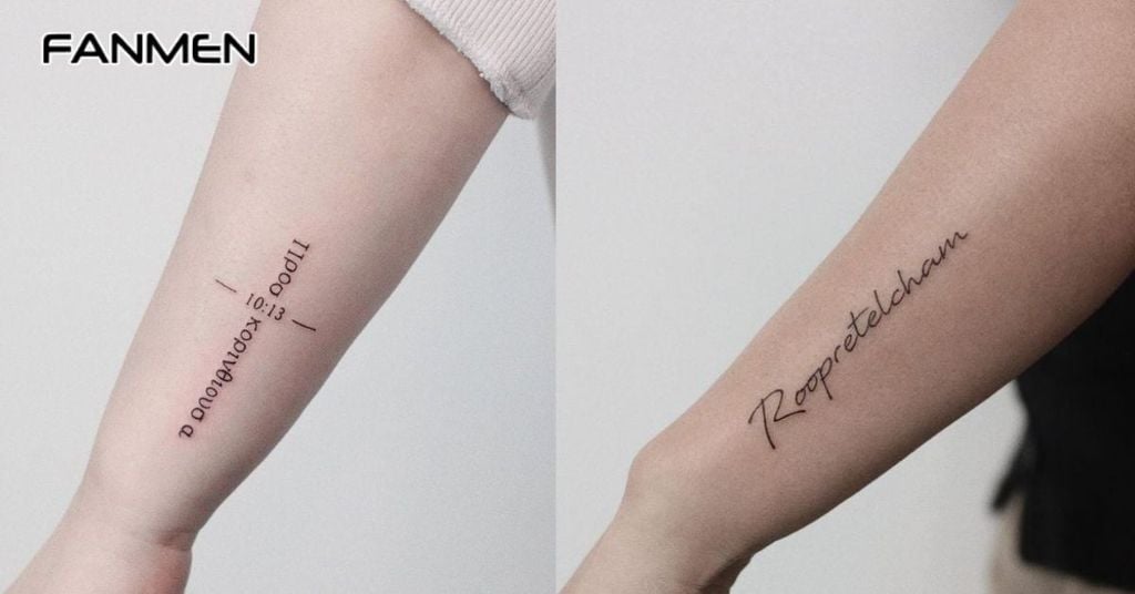 Hình xăm chữ ở cổ tay