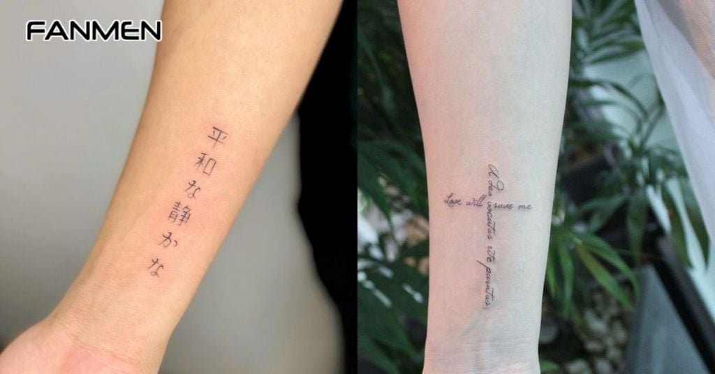 Hình xăm chữ ở cổ tay