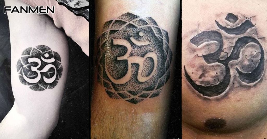 Hình xăm chữ Om cho nam mẫu 17