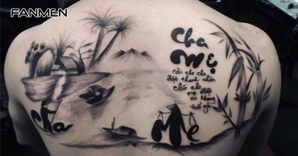 Hình xăm chữ ý nghĩa về gia đình 1