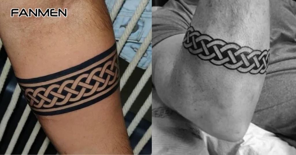 Hình xăm hoa văn ở cổ tay nam Celtic