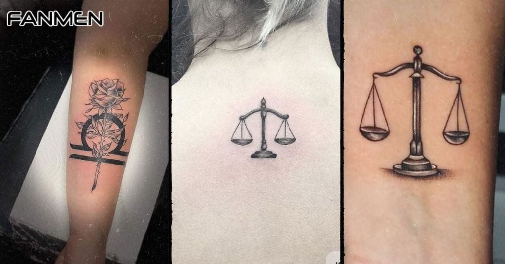 Hình Xăm Cung Thiên Bình Nam Mẫu 10