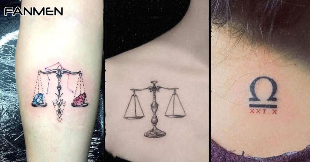 Hình Xăm Cung Thiên Bình Nam Mẫu 3