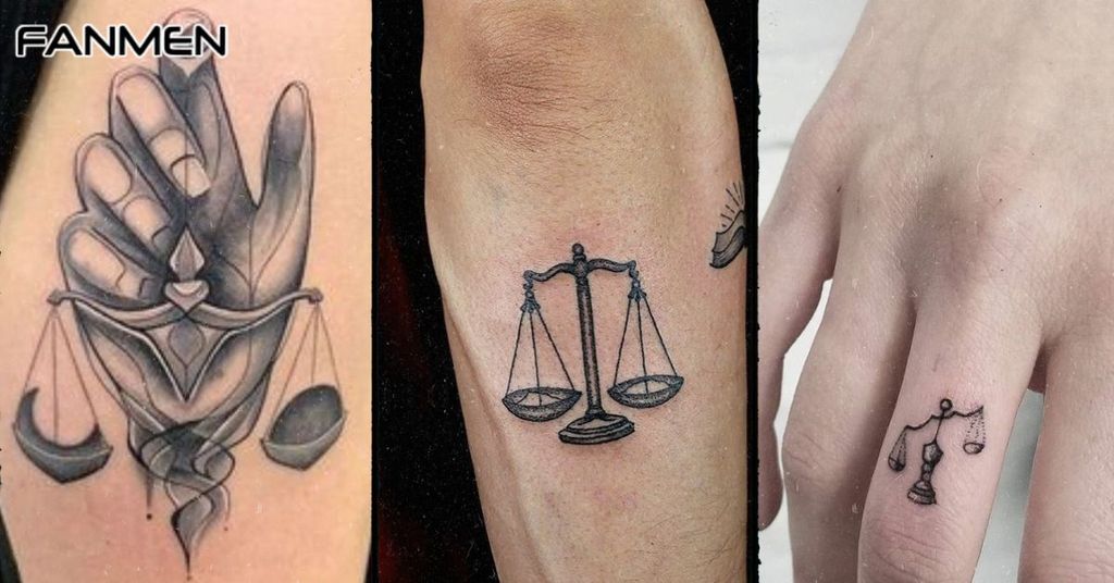 Hình Xăm Cung Thiên Bình Nam Mẫu 6