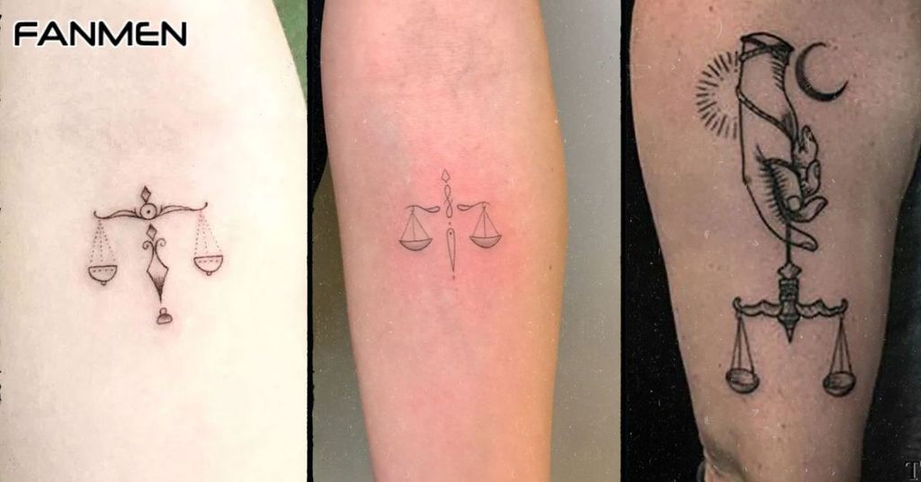 Hình Xăm Cung Thiên Bình Nam Mẫu 7