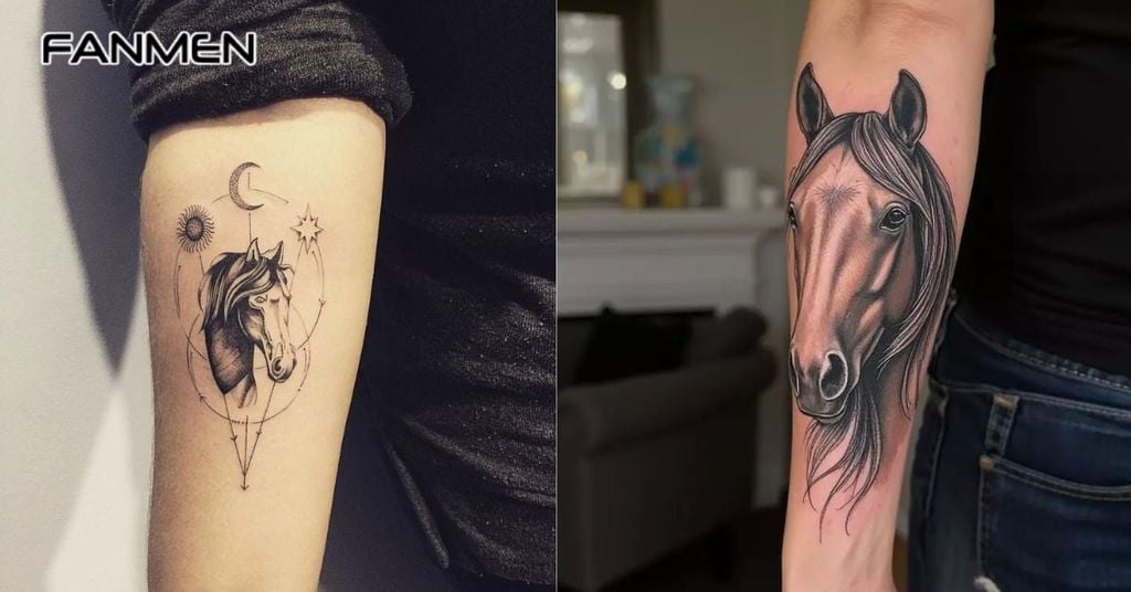 Hình xăm đầu ngựa 5