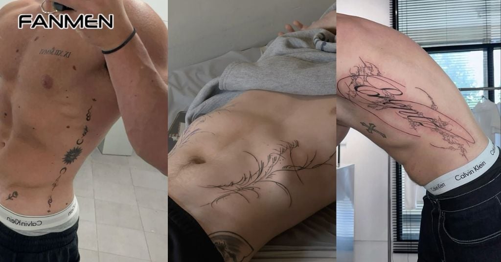 Hình xăm dọc eo hoặc kéo dài 3