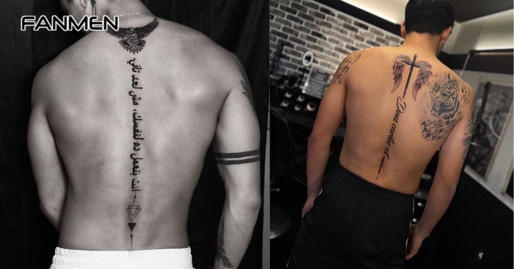 Hình xăm dọc sống lưng cho nam