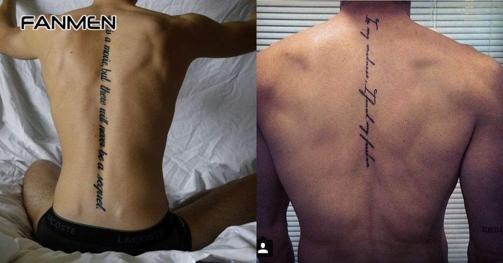 Hình xăm dọc sống lưng cho nam