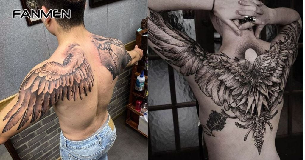 hình xăm đôi cánh sau lưng cho nam 1