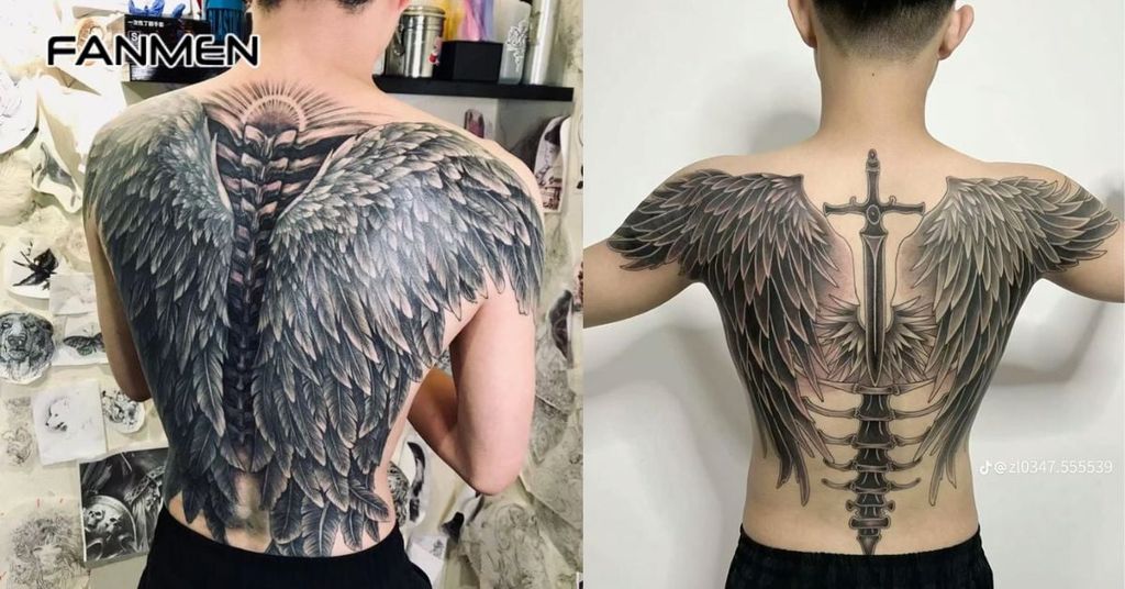 hình xăm đôi cánh sau lưng cho nam 3