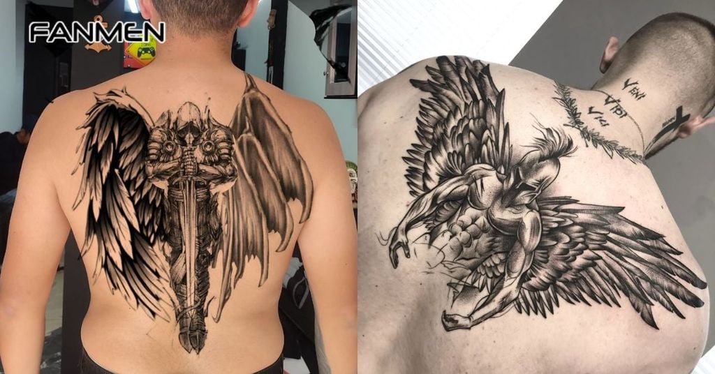 hình xăm đôi cánh sau lưng cho nam 4