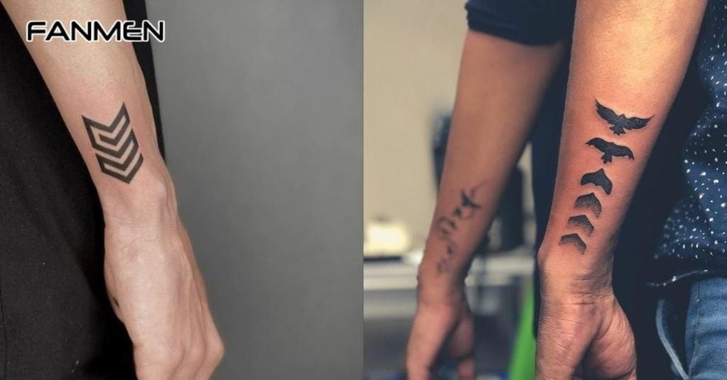Hình xăm cổ tay đơn giản cho nam