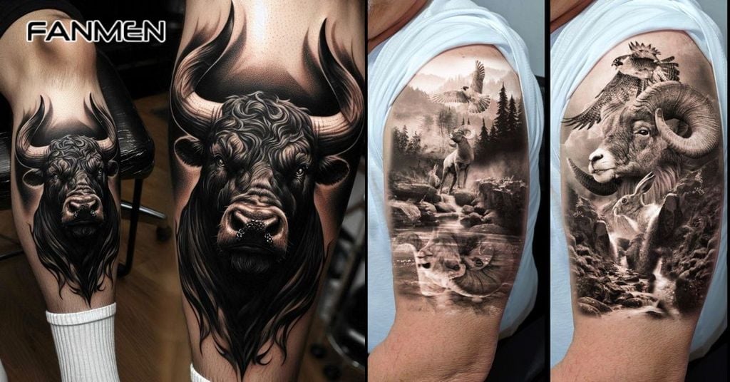 Hình xăm 3D động vật mạnh mẽ 4