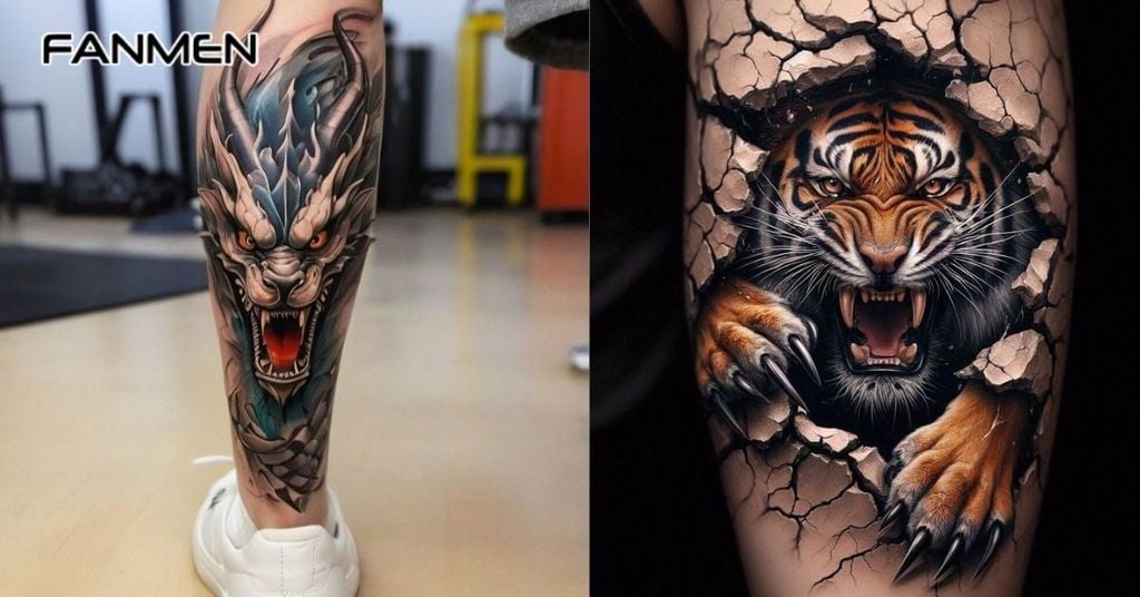 Hình xăm 3D động vật mạnh mẽ 6