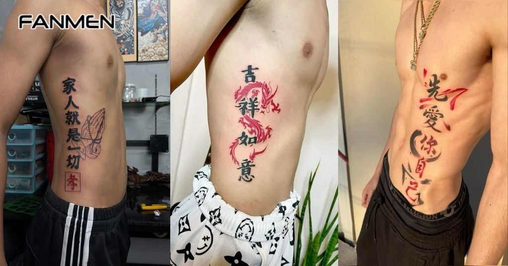 Hình xăm eo nam mạnh mẽ, cá tính